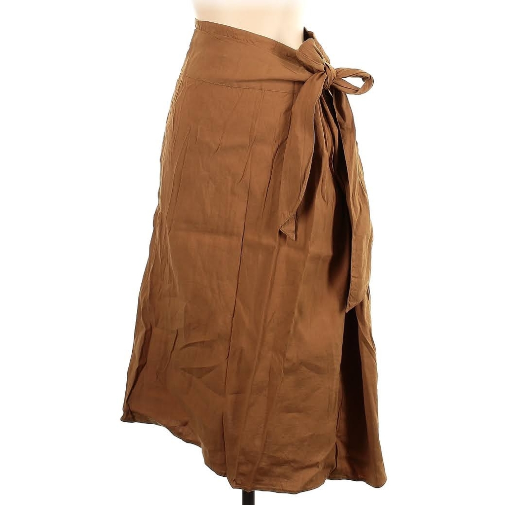 Vince Tan Midi Wrap Skirt